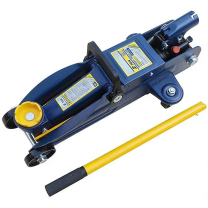 2 Ton Low Profile Hydraulic Floor Jack, 4000 lbs Capacity Trolley Jack with Single Piston Lift Pump, 5-1/8" to 13" Lifting Range, Heavy Duty Steel Car Jack for Sports Cars, Sedans & SUVs, Blue