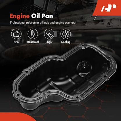 A-Premium Lower Engine Oil Pan Sump with Drain Plug & Gasket Compatible with Nissan Armada 2005-2015, Pathfinder 2008-2012, Titan 2004-2015 & Infiniti QX56 2004-2010, 5.6L