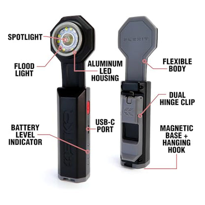 STKR Concepts FLEXIT Pocket Light, 650 Lumens, Black