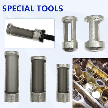 KTPROT Universal Engine Valve Spring Compressor Stem Seal Removal Tool Fit | For BMW VW Audi Mercedes All Car Series Non-Dismantling Cylinder Head Valve Oil Seal Tool