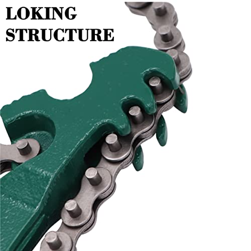 Jeemiter Heavy Duty Ratcheting Chain Wrench, 16 Inches Automotive Oil Fuel Filter Chain Wrench fits 1.5" to 8" Diameter Pliers Adjustable Removal Remover Tool - size: 16 Inch