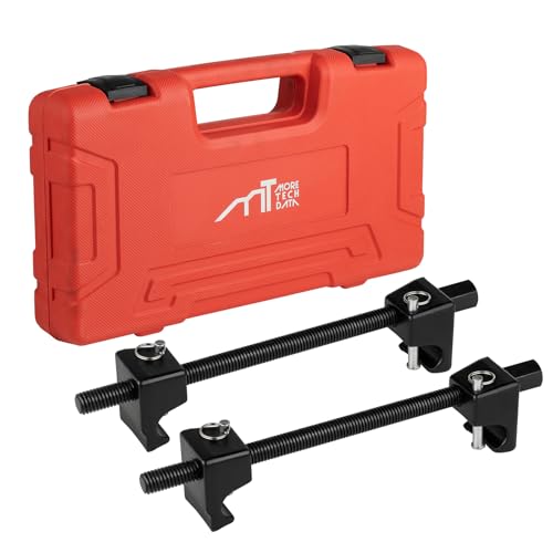 Heavy-Duty Strut Spring Compressor Tool Set, 2-Piece Automotive Coil Spring Compression Tool with Safety Pins & Carrying Case, Fits 3/4”/19mm Springs