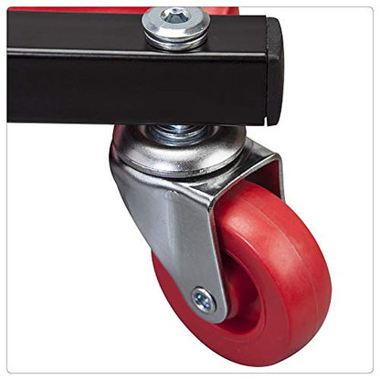 BIG RED 2-Piece Rolling Garage/Shop Creeper: 36" Padded Mechanic Cart with Headrest and 6 Casters, Red - style: Rolling Creeper