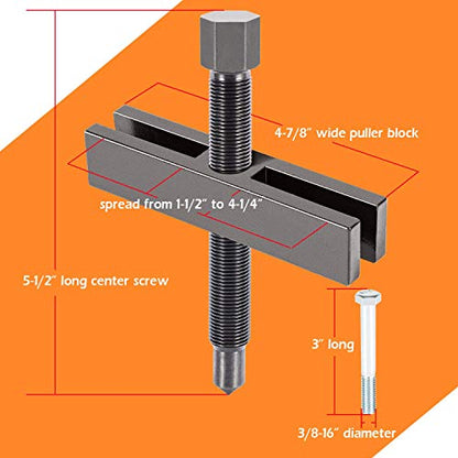 Yoursme 522 Large Gear and Pulley Puller & 7393 Gear and Pulley Puller & 8056 Shaft Protector Set for Timing Gears, Fan Pulleys