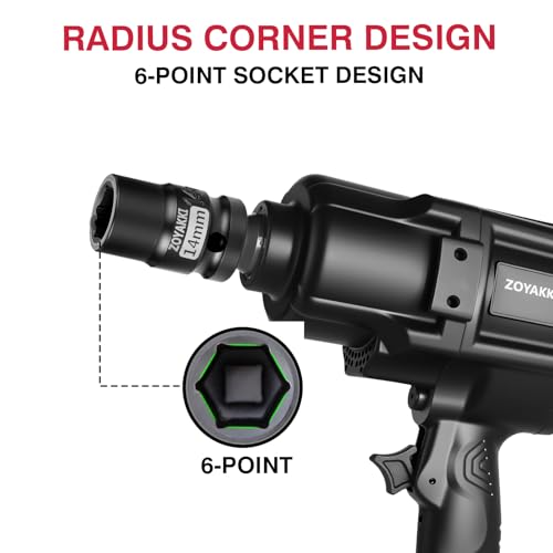 14mm Socket 1/2" Drive Shallow 6 Point CR-MO Metric Impact Socket - size: 14mm, style: 1/2" Drive Standard