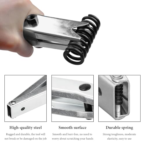 Door Spring Tool, Sturdy Metal Car Door Hinge Spring Compressor Tool Fit 1/2 Inch Wrenches, Professional Repairing Tools for Compresses and Installs Car Hinge Springs