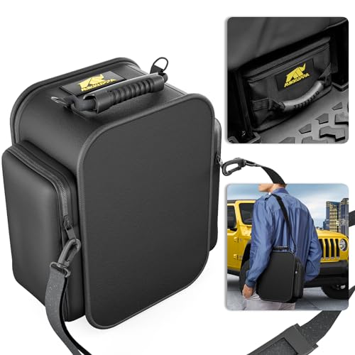MIKKUPPA Under Seat Storage for Jeep Wrangler & Gladiator JT | Compatible with 2007-2024 Jeep Wrangler JK JL JLU Sports Rubicon Gladiator JT, Portable Rear UnderSeat Storage Tool Kit