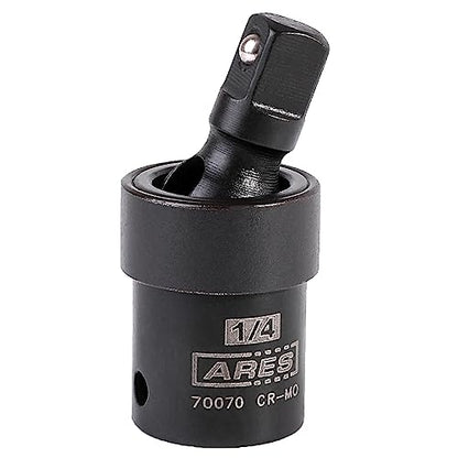 ARES 70070-1/4-inch Drive Impact Universal Joint - Chrome Moly Flexible U-Joint Socket Accesses Hard to Reach Fasteners and Meets ANSI/ASME Specifications - size: 1/4-Inch Standard