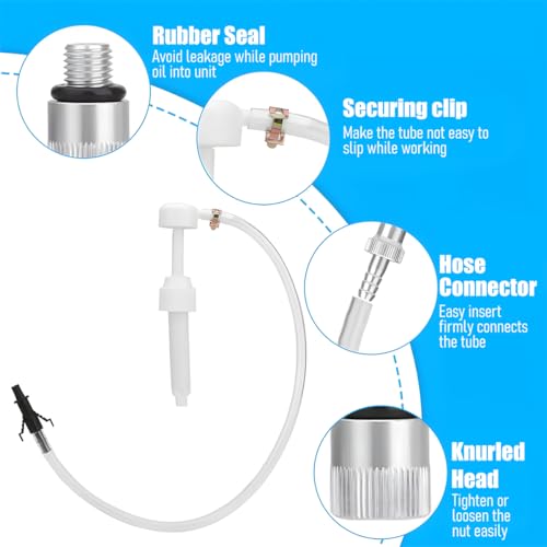 Car Transmission Fluid Pump Kit, Multi-Purpose Gear Oil Pump with 3/8" Swivel and 8mm 10mm Adapters, Automotive Lubricant Fluid Transfer Extractor, Universal for Most Vehicles