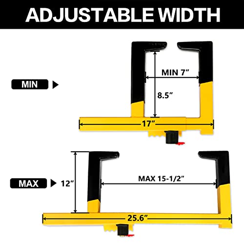 KAYCENTOP Wheel Lock Clamp Security Tire Lock Anti Theft for Max 15.5 inch Tire Width Universal Car Wheel Lock for Trailers SUV Boats Motorcycles Golf Cart Yellow/Black