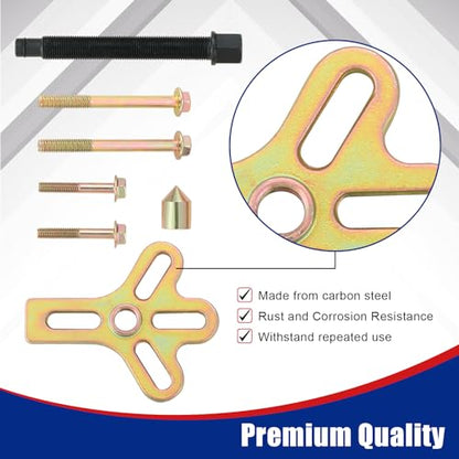 NYXOVA Harmonic Balancer Steering Wheel Puller Kit, 13pcs Steering Wheel Puller, Harmonic Balance Puller Yoke