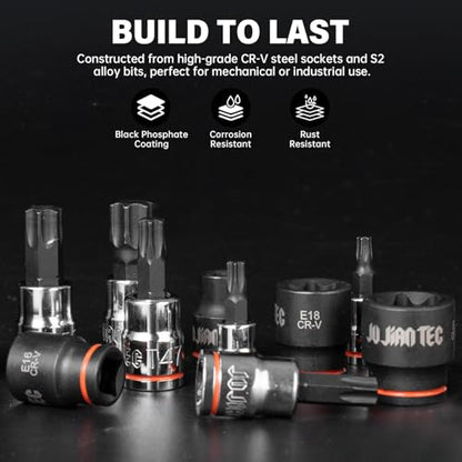25-Piece Torx Bit Socket & External Torx Socket Set - style: Torx Bit Socket & E-Torx Socket Set