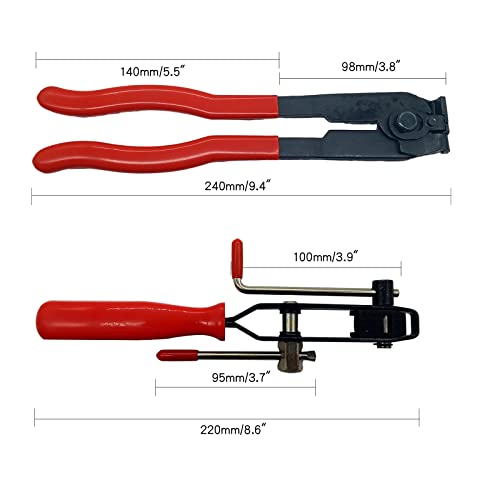 2PCS Carmoeignin CV Joint Boot Clamp Pliers,Hose Band Cut-off Pliers,Ear Boot Tie Pliers, Car Band Tool Kit, Automotive Hose Axle Plier