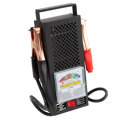 OEMTOOLS 24338 Battery Load Tester, Battery Tester 12V Automotive, Easy-to-Read Car Battery Tester, Heavy Duty Clamps, Shock Resistant Meter, Housed in Sturdy Steel Case - style: 100A Battery Load Tester & Voltage Tester