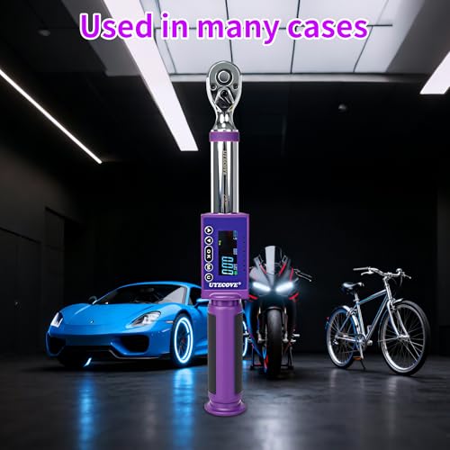 Digital Torque Wrench 3/8 Drive, (3.7-44.2 FT-LB/5-60N.M) ±2% High Accuracy Digital Torque Wrench, With Vibration, Buzzer and LED Alert - size: 3/8-inch (3.7-44.2 Ft-lbs./5-60Nm)