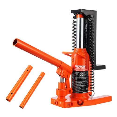 VEVOR Hydraulic Jack, 2.5 Ton Toe Lift, 5 Ton Top Lift, 0.8-5.3 in Toe Height, 8.9-13.4 in Top Height, Air Hydraulic Claw Jack for Machinery, Industry - size: 2.5-5 ton