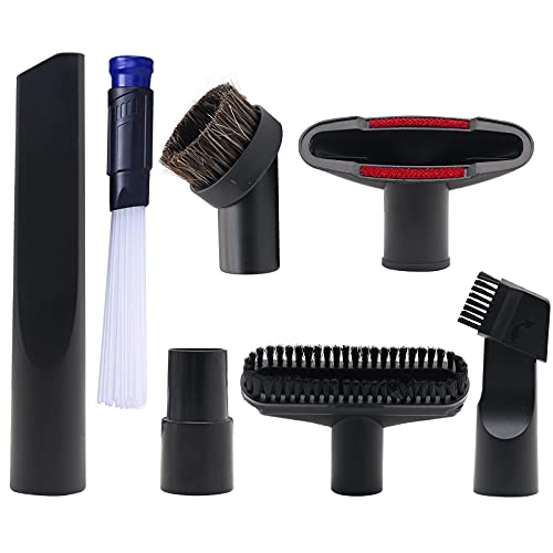 Alrens 1 1/4" Shop Vacuum Attachments Brushes Kit 1-1/4 inch 1-3/8 inch Vacuum Cleaner Accessories, Set of 7 - size: vacuum brush kit 7 pack