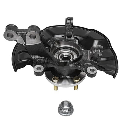 Detroit Axle - Front Steering Knuckles Hubs Brake Calipers w/Brackets Replacement for 2014-2018 Toyota Corolla Matrix - 4pc Set - size: 4BU50415/Kit