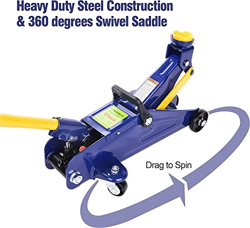 2 Ton Floor Jack - Car Hydraulic Trolley Jack Lift with 4000 Lbs Capacity for Home Garage Shop,Lifting Range 5.1"-13",Blue - style: 2 Ton Floor Jack