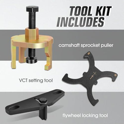 DNA Motoring Professional Timing Tool Kit for Ford B-MAX/Mondeo/Transit & Volvo V60/S80-45# Carbon Steel Camshaft Locking 16pcs Set with Flywheel Pin Tools & Storage Case, TOOLS-00760 - style: Timing Tool Kit for B-MAX