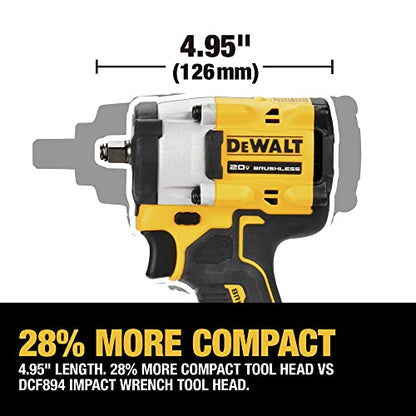 DEWALT ATOMIC 20V MAX 3/8 in. Cordless Impact Wrench (DCF923B) | Hog Ring Anvil, Tool Only