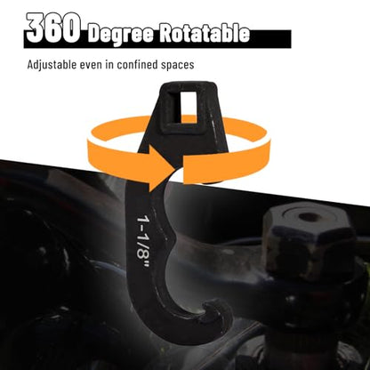 5 Piece Tie Rod Adjusting Tool Set, Tie Rod and Pitman Arm Adjusting Tool Kit Suitable for The vast Majority of Passenger Cars and Light Trucks