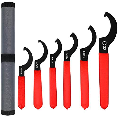 Universal Spanner Wrench Set 6Pcs Steel Adjustable Shock Wrench Coilover Spanner Motorcycle Coil Over Shock Adjustment Tool - size: 6 Pcs