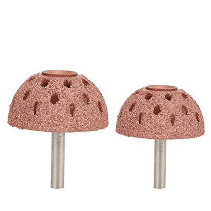 Tire Buffer Wheel, 2PCS Tungsten Steel Grinding Head | Tungsten Steel Bowl Type Tire Repair Grinding Head Tools with 6mm Shank