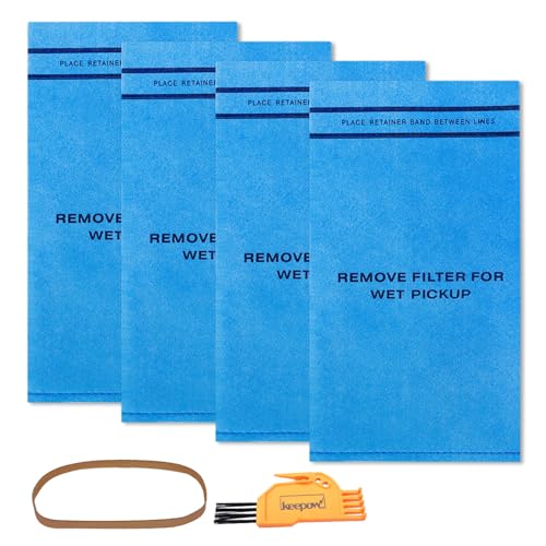 Wet Dry Vac Filter for Stinger 2.5 to 5 GallonWet Dry Vacuum WS0255VA | 4 Pack Reusable Vacuum Filter Bags Also Compatible with Workshop Craftsman, Easy to Install, Part# VF2000, 4 Pack - size: 4 Pack