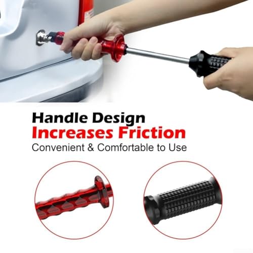 Slide Hammer Dent Puller Kit with Cold Glue Tabs Paintless Dent Repair Tool Set Auto Hail Damage Removal Accessories for Car Body Sheet Metal Dent Pull Work