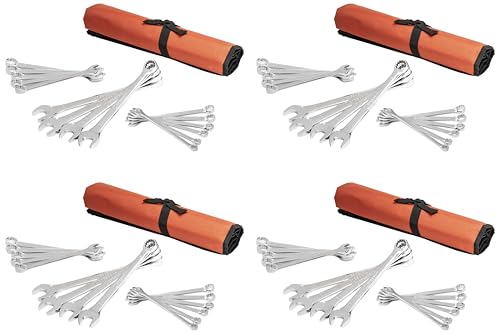 Crescent 12 Point Metric Combination Wrench Set with Tool Roll - CCWS5-05 (15 Count)(Pack of 4) - size: 15 Count (Pack of 4)