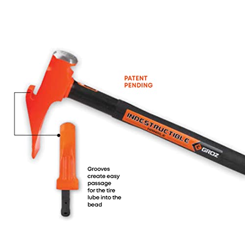 Groz 10 lb Tire Bead Breaker Hammer, 32" Indestructible Steel-Reinforced Handle, 3-in-1 Wedge/Tipper/Sledge for Heavy-Duty Truck and Tractor Tires (34751) - size: 10 lbs