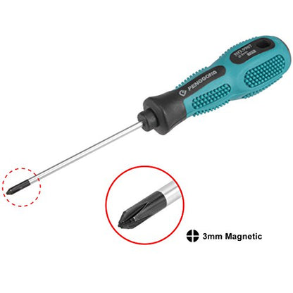 uxcell #0 Phillips Screwdriver 3 Inch Round Shaft Non Slip Comfortable Handle - size: PH0 x 3"
