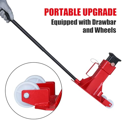 TCE ATZ120006PU Torin Heavy Duty Jack Stands: Pin Style Jack Stand with 2 Casters and Handle, Easily Portable Car Stand for Car SUV, Truck and Pick Up, 12 Ton (24,000 lb) Capacity, Red - style: Caster