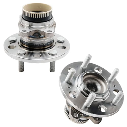 Detroit Axle - Front Steering Knuckles Rear Wheel Hub and Bearings Kit Replacement for 2011 Kia Optima 2.4L - size: 4UW47752/Kit