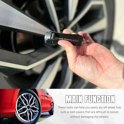 3PCS Car Wheel Hub Bolt Nut Cover Removal Tool, Lug Nut Removal Tool, 3 Type Car Wheel Hub Bolt Cover Remover, Car Accessories Tire Hub Puller & Lug Cap Puller Hook Universal for Most Vehicles