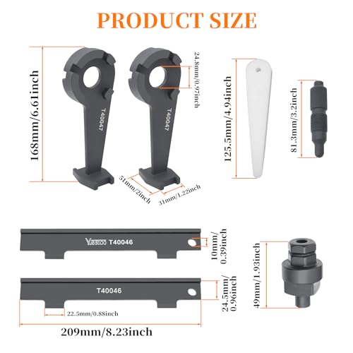 7Pcs Camshaft Alignment Crankshaft Timing Tool Kit | Compatible with Audi VW 4.2 V8 BAT Engine, Replaces T40046 T40047 T3242 T40058 - size: for VW 4.2 BAT Engine