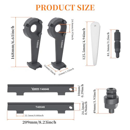 7Pcs Camshaft Alignment Crankshaft Timing Tool Kit | Compatible with Audi VW 4.2 V8 BAT Engine, Replaces T40046 T40047 T3242 T40058 - size: for VW 4.2 BAT Engine