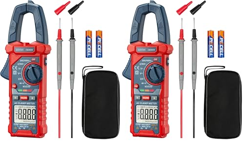 AstroAI Digital Clamp Meter Multimeter 2000 Counts Amp Voltage Tester Auto-ranging with AC/DC Voltage, AC Current, Resistance, Capacitance, Continuity, Live Wire Test, NCV, Blue (Pack of 2) - color: Blue, size: 2000 Counts (Pack of 2)