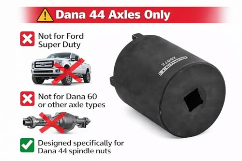 OEMTOOLS 25072 Dana 44 4WD Lug Nut Spindle Socket – for Dana 44 Axles Only – GM, Dodge & Select Ford Applications