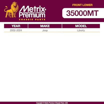Metrix Premium Chassis Parts - Front Lower Ball Joint Fits 2002-2007 Jeep Liberty, Replacement K3199, Made in Europe - size: K3199