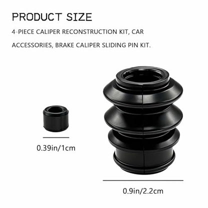 4PCS Brake Caliper Pin Bushing Kit, Rubber Caliper Slide Pins Boots for Sealing, Durable Caliper Rebuild Kit Automotive Replacement Drive Shaft Assemblies Brake Bushings for Honda, Chevy, Pontiac