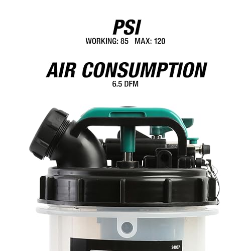 OEMTOOLS Pneumatic/Manual Fluid Extractor, 6L Oil Extractor Pump, 5ft Hose - size: 6.0 Liter