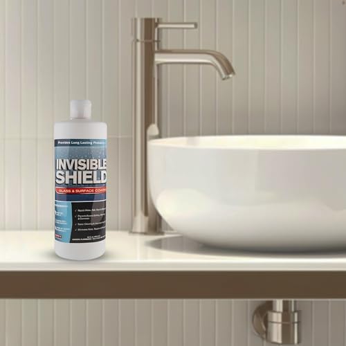 Unelko Invisible Shield Glass and Surface Coating 32oz, Liquid Glass Protection Coating for Mirrors, Tiles, Windshields, Solar Panels, and More, Glass Surface Protector and Sealant Spray