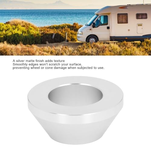 Centering Cone, Aluminum Alloy Wheel Balancer Hold Down Cone, Universal Non-Scratch Tire Repair Adapter for Car Truck RV SUV, Silver Tone Metal