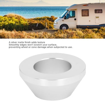 Centering Cone, Aluminum Alloy Wheel Balancer Hold Down Cone, Universal Non-Scratch Tire Repair Adapter for Car Truck RV SUV, Silver Tone Metal