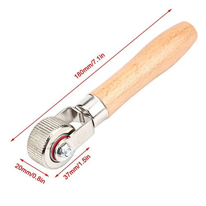 Car Wheel Tire Patch Repair Tool LaborSaving Bearing Roller with Wooden Handle Fit for and Motorcycle (M) - size: M