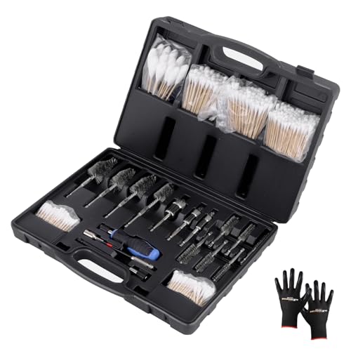 maXpeedingrods Professional Diesel Injector Seat Cleaning Kit 8090S on Cylinder Heads, with Helix Brushes, Two-Stage Brushes, Bore Brushes and Swabs, 17-Pack - style: 8090S