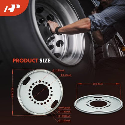 A-Premium 2Pcs Auto Wheel Balancer Compatible with Heavy Duty Trucks | for Heavy Duty Trucks/Bus/Motorhome Have 588 mm Wheel