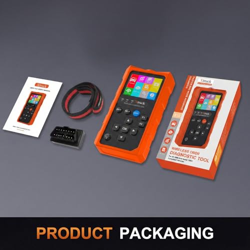 OBD2 Wireless Scanner Diagnostic Tool, Check Engine Car Code Reader 96000+ DTC Scanner with Reset for iOS & Android, Mode 6, Mode 8 & I/M Readiness Diagnostic Scanner for All Vehicles Since 1996